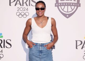 Lynx's Napheesa Collier at A Celebration of Olympic Basketball at the Paris 2024 Olympic Games in August 2024