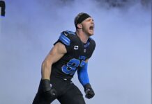 Detroit Lions DE Aidan Hutchinson in September 2024