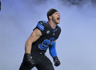 Detroit Lions DE Aidan Hutchinson in September 2024