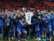 Greece Enjoy Historic Win Over England Following Baldock’s Passing The Greek team dedicating their win to their late teammate George Baldock by raising a jersey with his name after the football game between England and Greece for the UEFA Nations League 2024/25 League B Group B2 in October 2024
