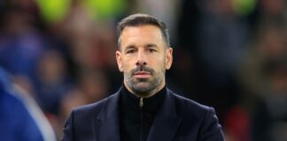 Ruud van Nistelrooy during his time as the interim Manchester United manager in November 2024