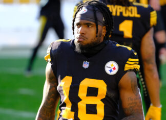 Diontae Johnson with the Pittsburgh Steelers in 2020