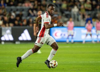 Jeremy Ebobisse with the San Jose Earthquakes in October 2024